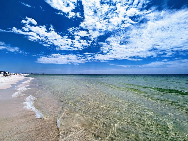 water view with a view of the beach