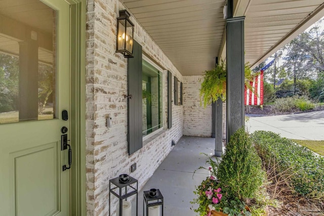 view of patio with a porch