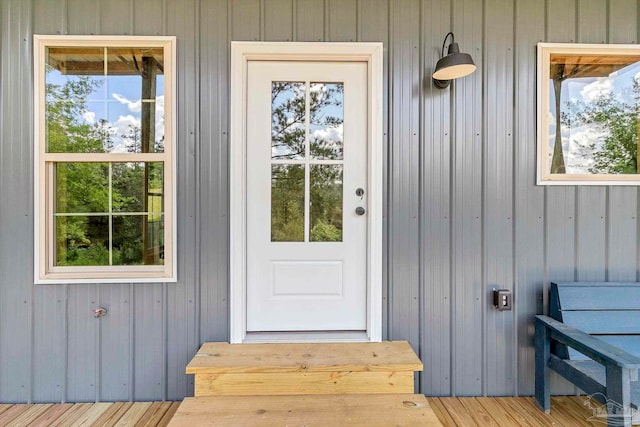 view of doorway to property