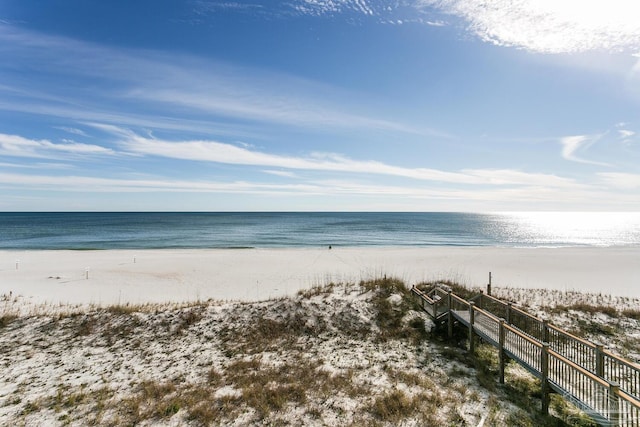 water view featuring a beach view