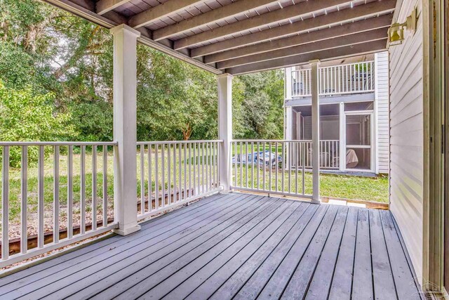 view of wooden deck