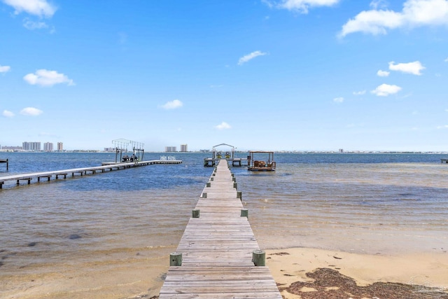8209 Pompano St, Navarre, FL 32566 - dock featuring a water view