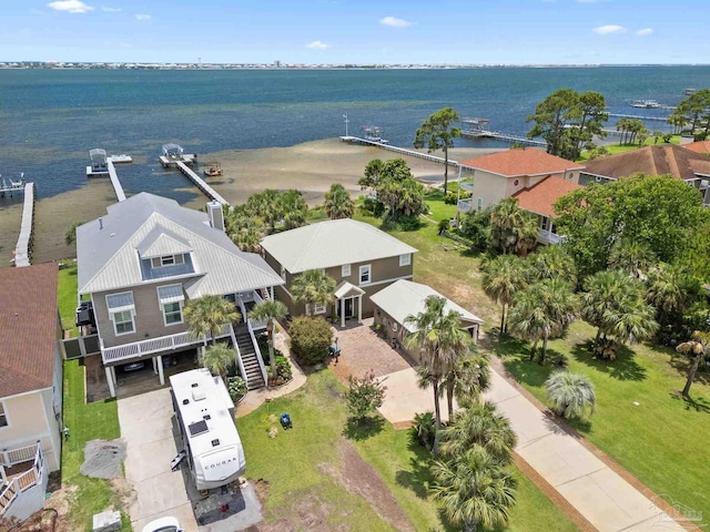 8209 Pompano St, Navarre, FL 32566 - view from above of property featuring a large body of water