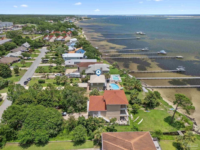 8209 Pompano St, Navarre, FL 32566 - view of property location with a large body of water and nearby suburban area