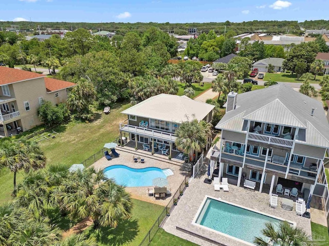 8209 Pompano St, Navarre, FL 32566 - bird's eye view of a pool area