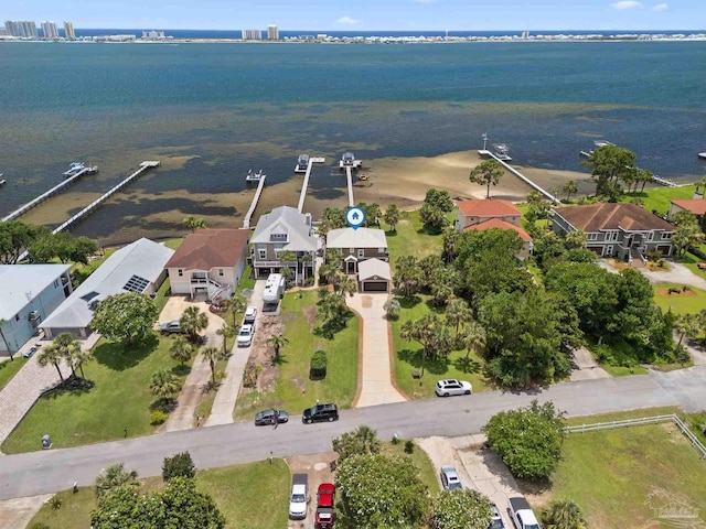 8209 Pompano St, Navarre, FL 32566 - aerial view of property's location featuring a large body of water and nearby suburban area