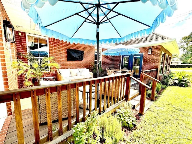 2367 Greenbrier Blvd, Pensacola, FL 32514 - deck featuring an outdoor living space