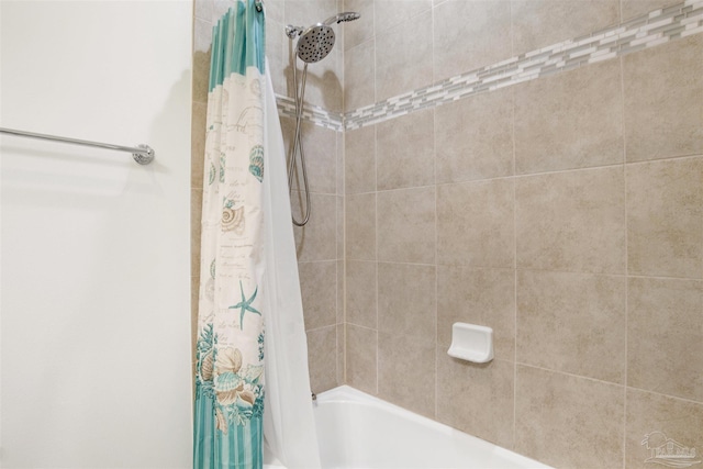 6548 Carlinga Dr, Pensacola, FL 32507 - bathroom with shower / tub combo with curtain