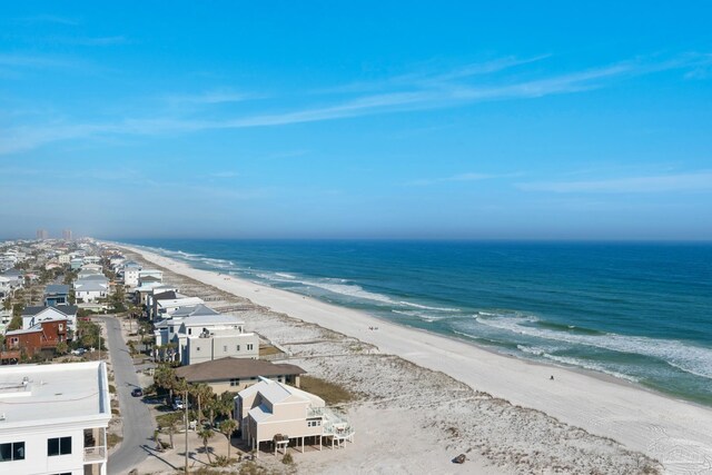 property view of water featuring a view of the beach