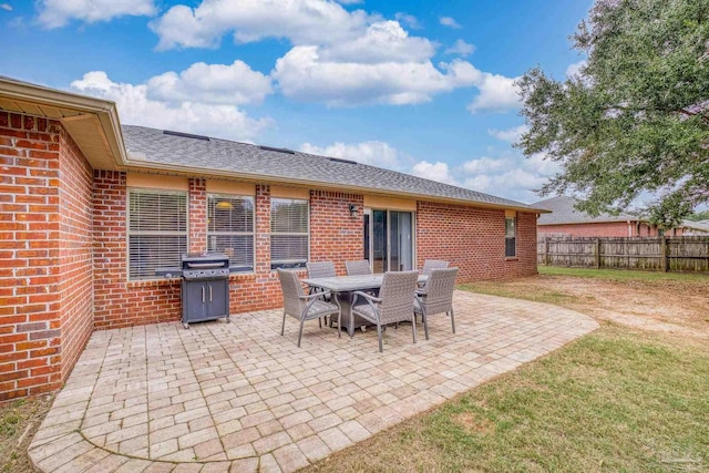 view of patio with grilling area