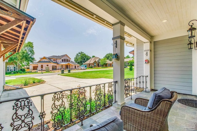 balcony with a porch