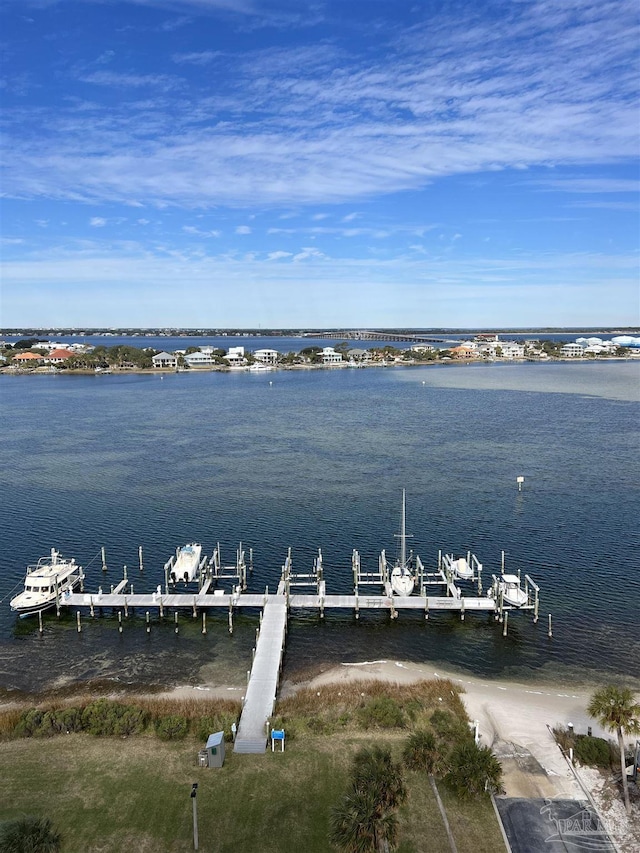 330FORT Pickens Rd Unit 11C, Pensacola Beach, FL 32561 - dock area featuring a water view and boat lift