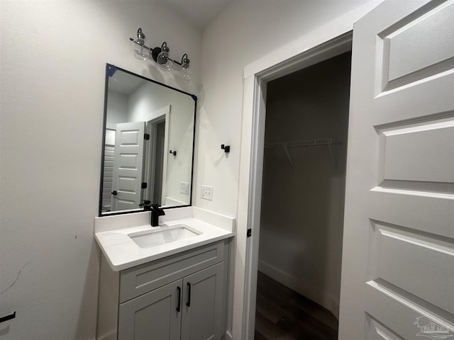 2020 Talbert St, Pensacola, FL 32507 - bathroom with vanity and wood finished floors
