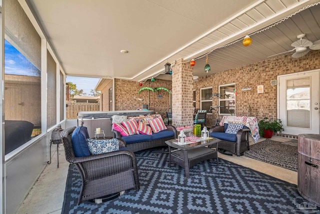 view of patio / terrace featuring an outdoor hangout area