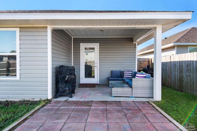 view of patio / terrace with an outdoor hangout area