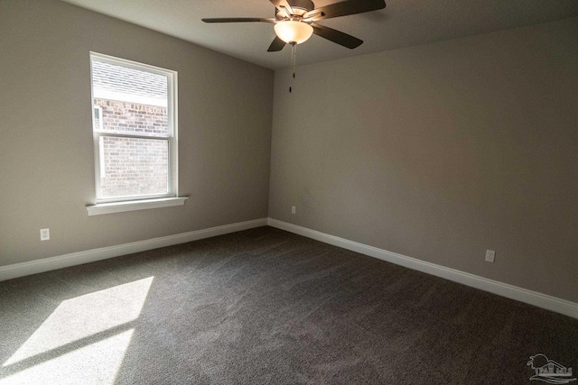 4483 Watkins St, Pace, FL 32571 - spare room featuring dark carpet, ceiling fan, and baseboards
