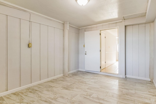 interior space featuring crown molding