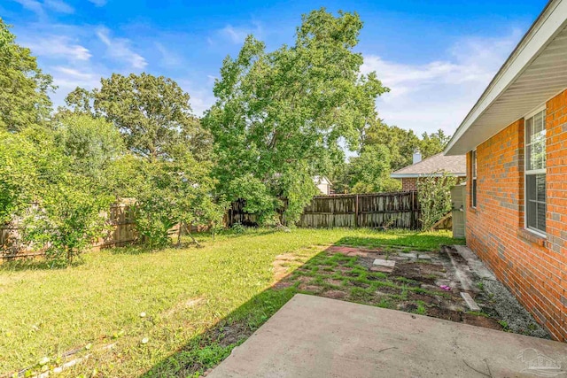 view of yard featuring a patio