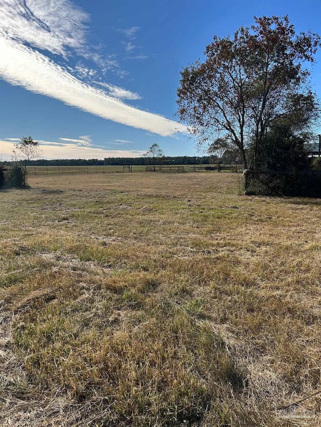 view of yard featuring a rural view