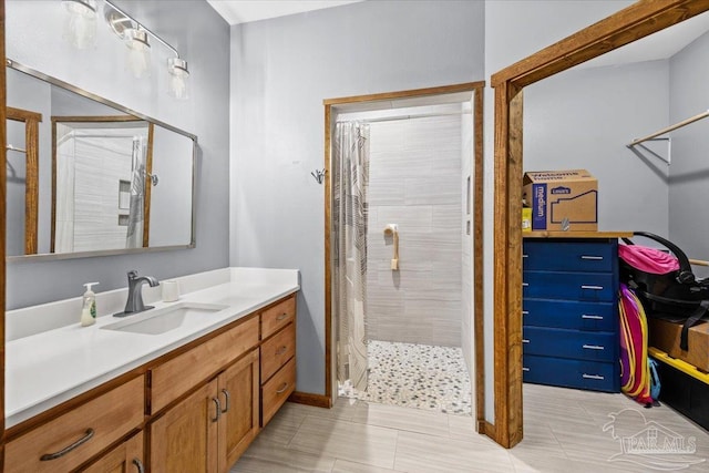 3351 Velor Rd, Mcdavid, FL 32568 - full bath featuring vanity and a shower stall