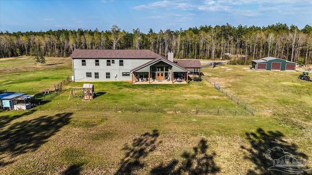 3351 Velor Rd, Mcdavid, FL 32568 - drone / aerial view featuring a view of trees