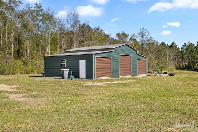 3351 Velor Rd, Mcdavid, FL 32568 - view of outbuilding featuring an outdoor structure and a forest view