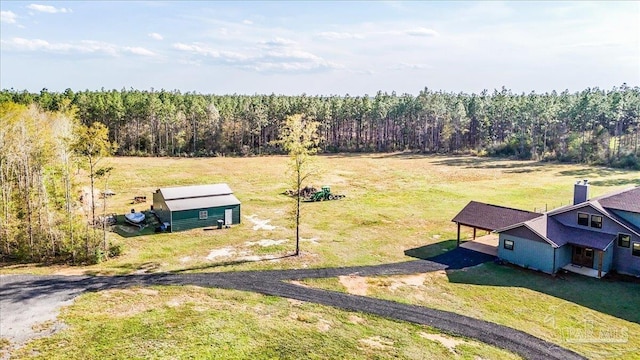3351 Velor Rd, Mcdavid, FL 32568 - aerial view featuring a wooded view