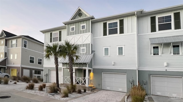 view of property with a garage