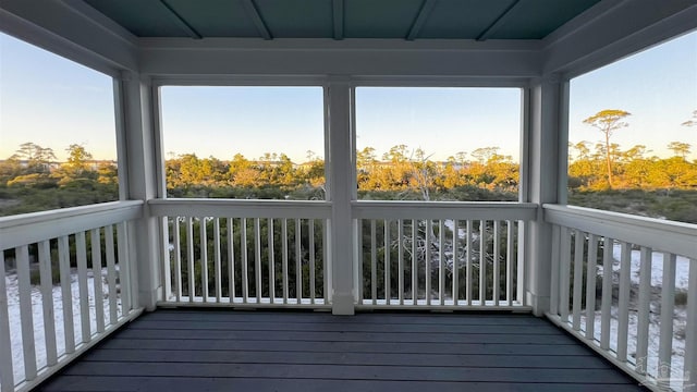 unfurnished sunroom with a healthy amount of sunlight