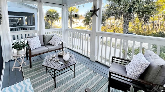 view of sunroom