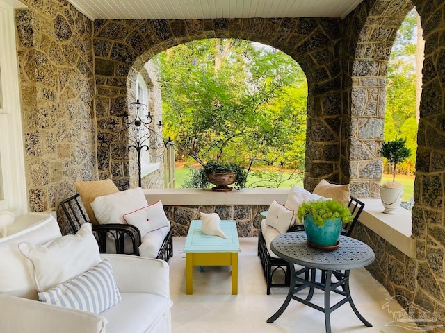 view of patio featuring outdoor lounge area