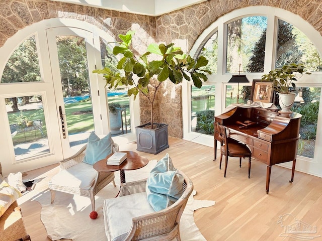 view of sunroom / solarium