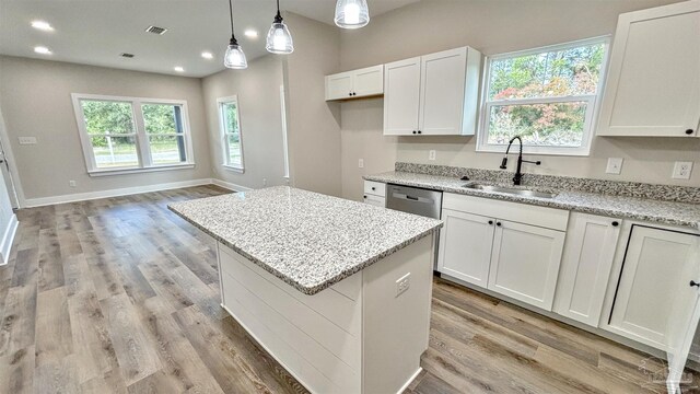 interior space with dark hardwood / wood-style floors