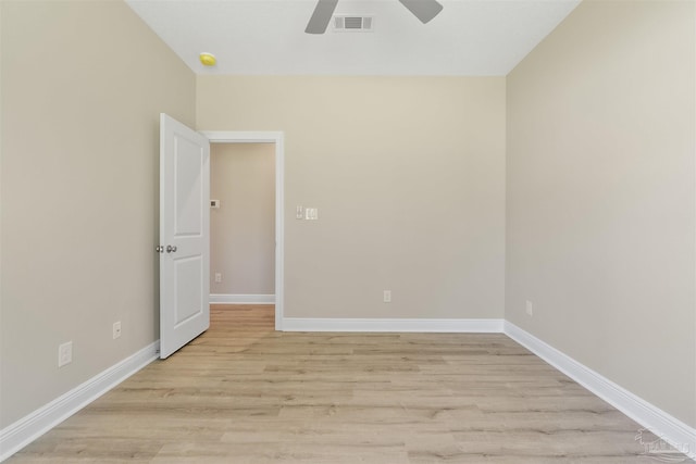 2098 Anna Ct, Milton, FL 32583 - unfurnished room featuring light wood-type flooring, ceiling fan, and baseboards