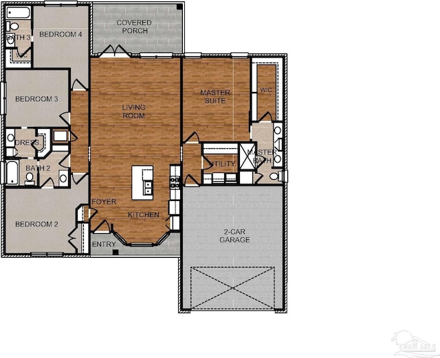 2098 Anna Ct, Milton, FL 32583 - floor plan / room layout