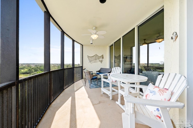 612 Lost Key Dr Unit 702-B, Pensacola, FL 32507 - sunroom / solarium with a ceiling fan