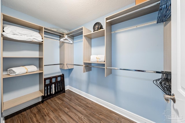 612 Lost Key Dr Unit 702-B, Pensacola, FL 32507 - walk in closet featuring dark wood-style flooring