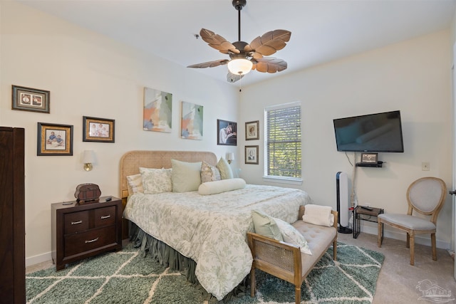 1430 Regency Rd Unit H103, Gulf Shores, AL 36542 - carpeted bedroom featuring baseboards and ceiling fan