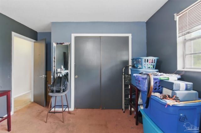 office area with carpet