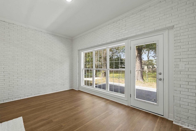 unfurnished sunroom featuring plenty of natural light