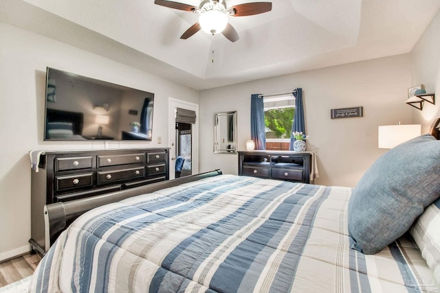 905 Shadow Ridge Dr, Pensacola, FL 32514 - bedroom featuring wood finished floors, baseboards, and a ceiling fan