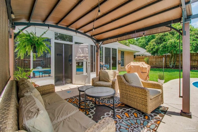 905 Shadow Ridge Dr, Pensacola, FL 32514 - view of patio featuring fence and outdoor lounge area