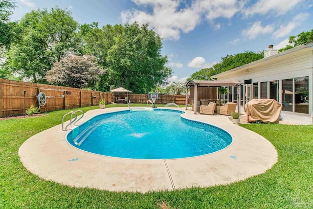 905 Shadow Ridge Dr, Pensacola, FL 32514 - view of pool featuring an outdoor living space, a patio, and a gazebo