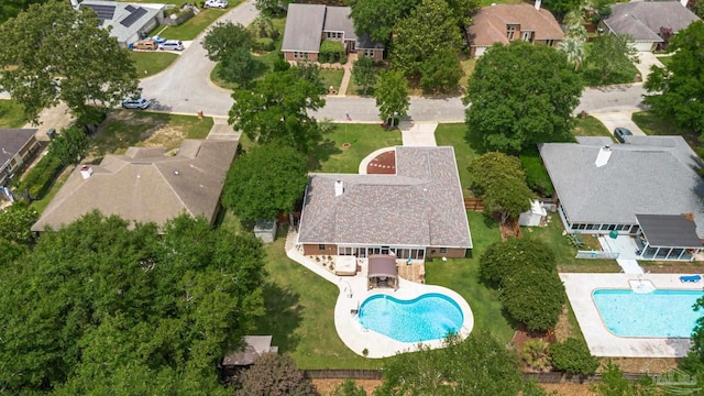 905 Shadow Ridge Dr, Pensacola, FL 32514 - aerial view of residential area with a pool area