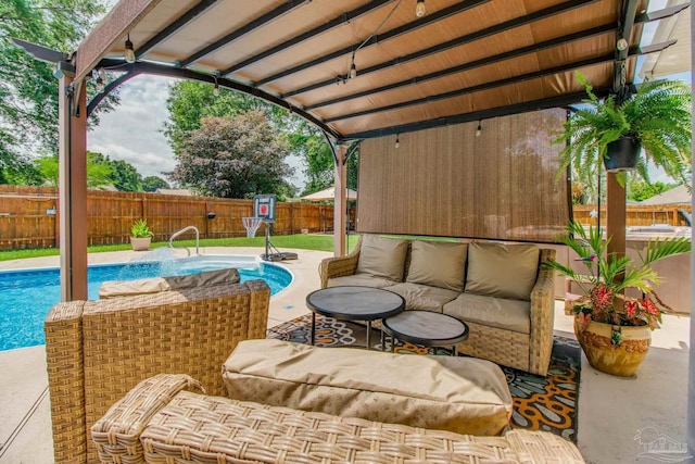 905 Shadow Ridge Dr, Pensacola, FL 32514 - view of patio featuring an outdoor hangout area and a fenced backyard
