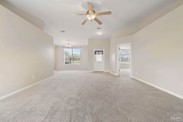1978 Coral Reef Rd, Pensacola, FL 32506 - spare room with a ceiling fan, carpet, baseboards, and lofted ceiling