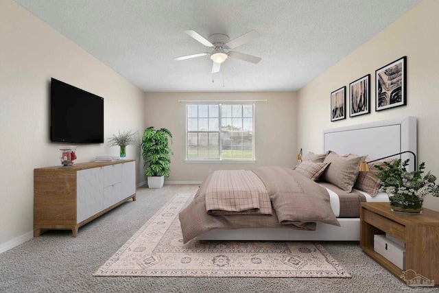 1978 Coral Reef Rd, Pensacola, FL 32506 - bedroom with a textured ceiling, carpet, baseboards, and ceiling fan