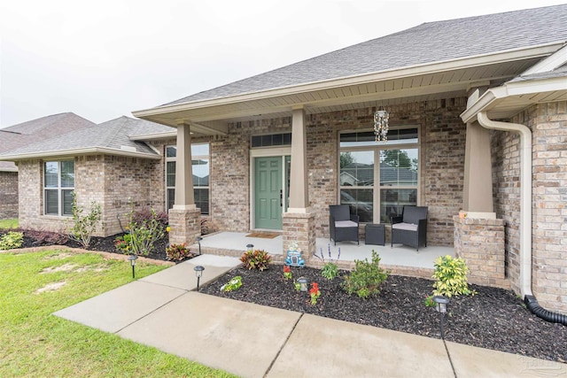 exterior space with a porch