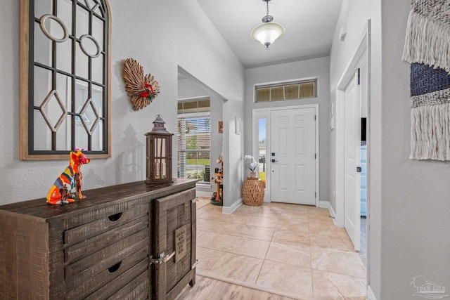 view of tiled entryway