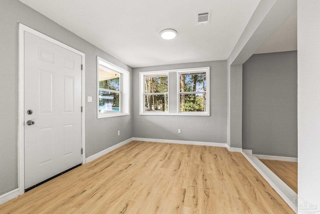 entrance foyer featuring light hardwood / wood-style flooring